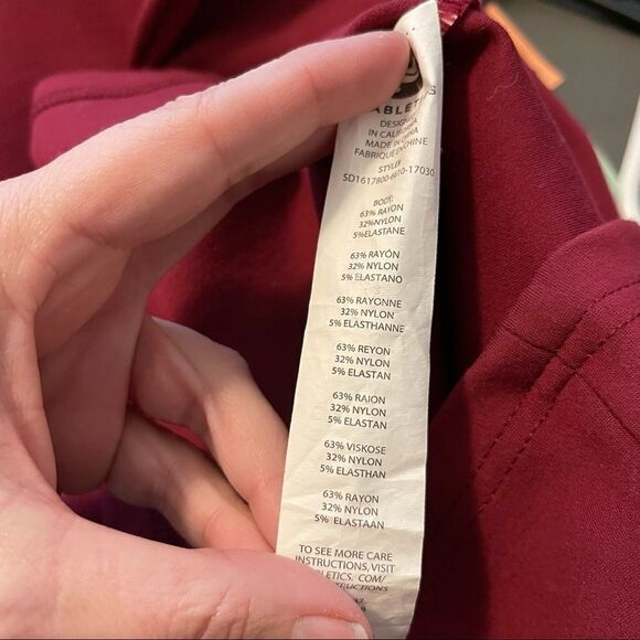 Fabletics Eva Midi Dress Burgundy Cold Shoulder Bodycon Small - Picture 3 of 3